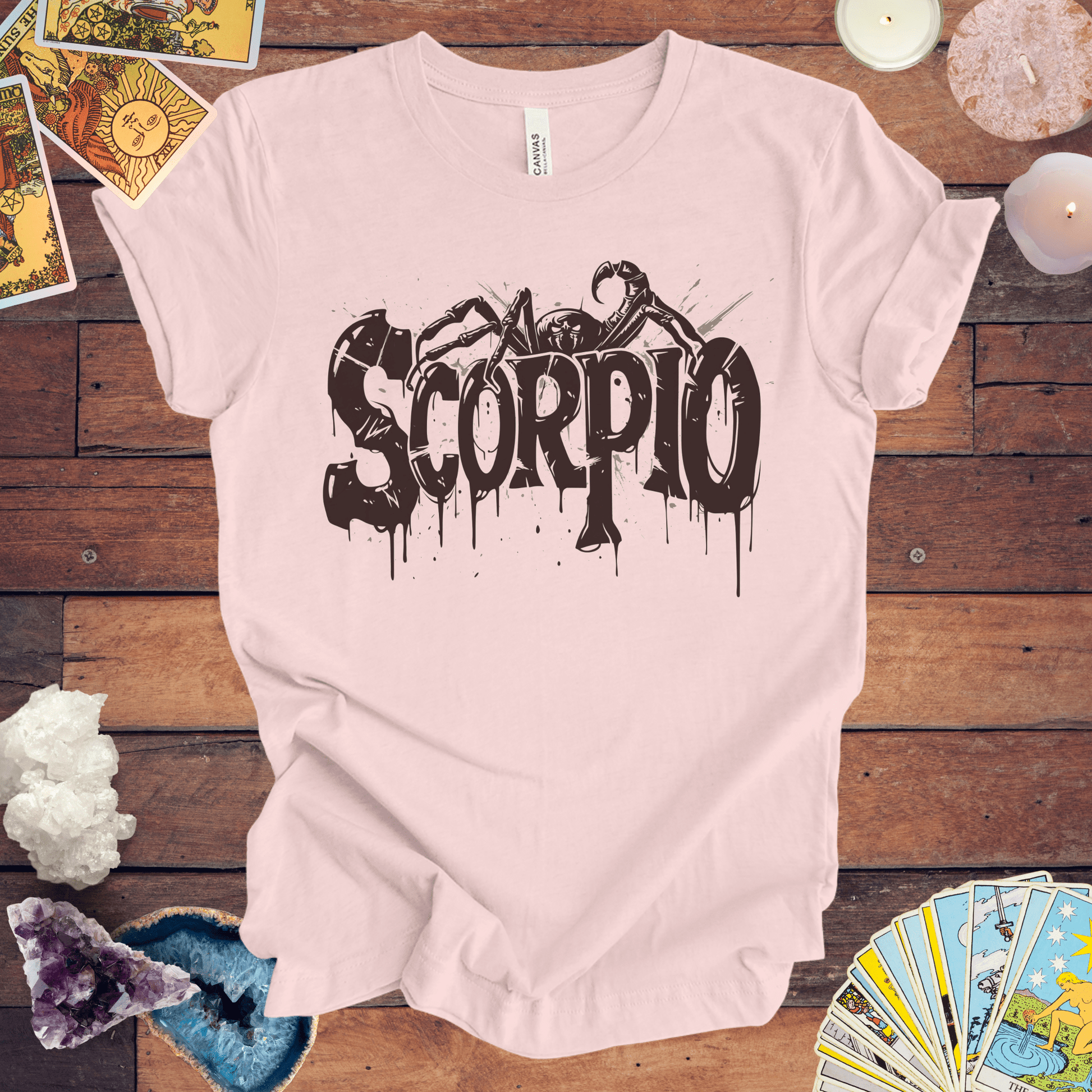 T-Shirt Soft Pink / S Sting of Mystery Scorpio TShirt: Intensity Unleashed