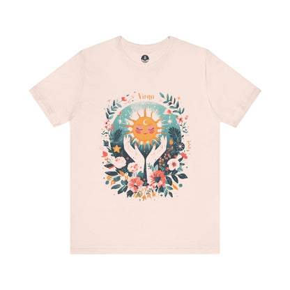 T-Shirt Soft Pink / S Sunlit Maiden Virgo TShirt: Blossoming with Detail