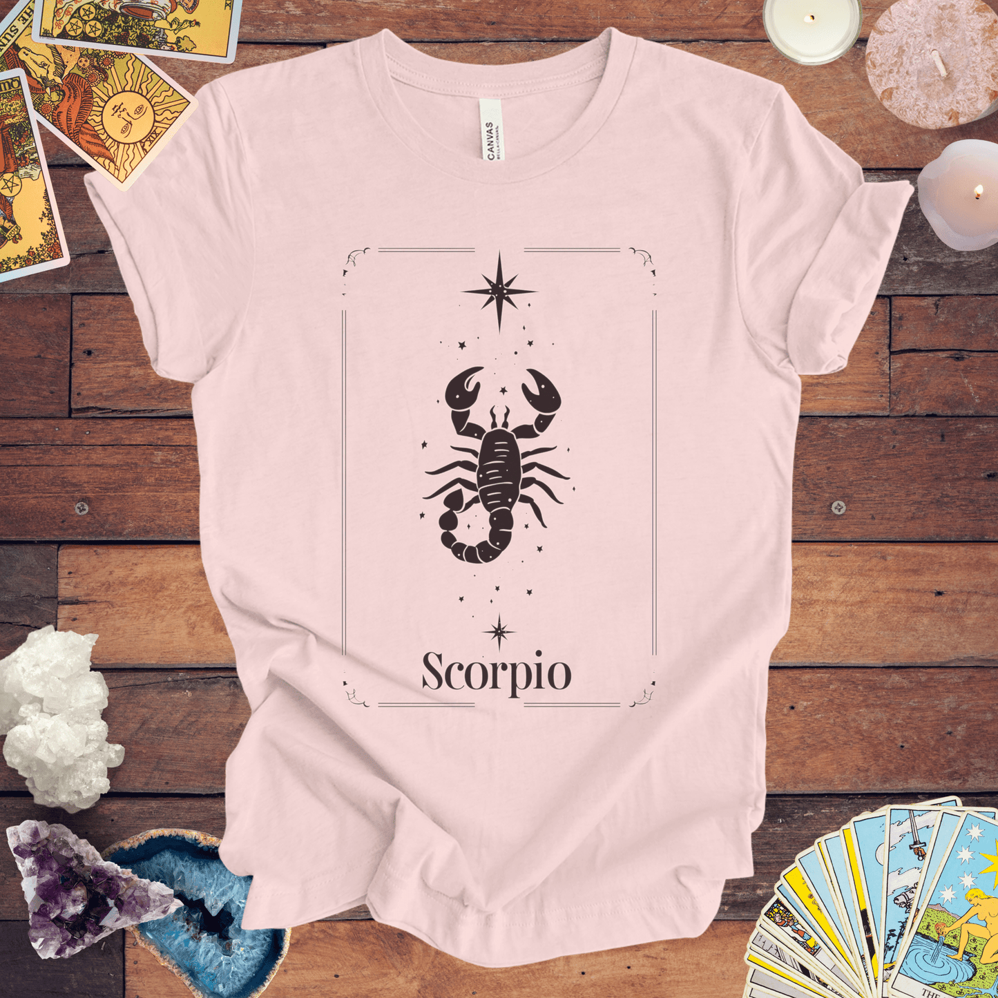 T-Shirt Soft Pink / S The Intense Stinger: Scorpio Tarot Card T-Shirt