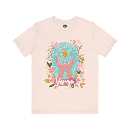 T-Shirt Soft Pink / S Virgo's Bloom TShirt: Nurturing Nature's Beauty