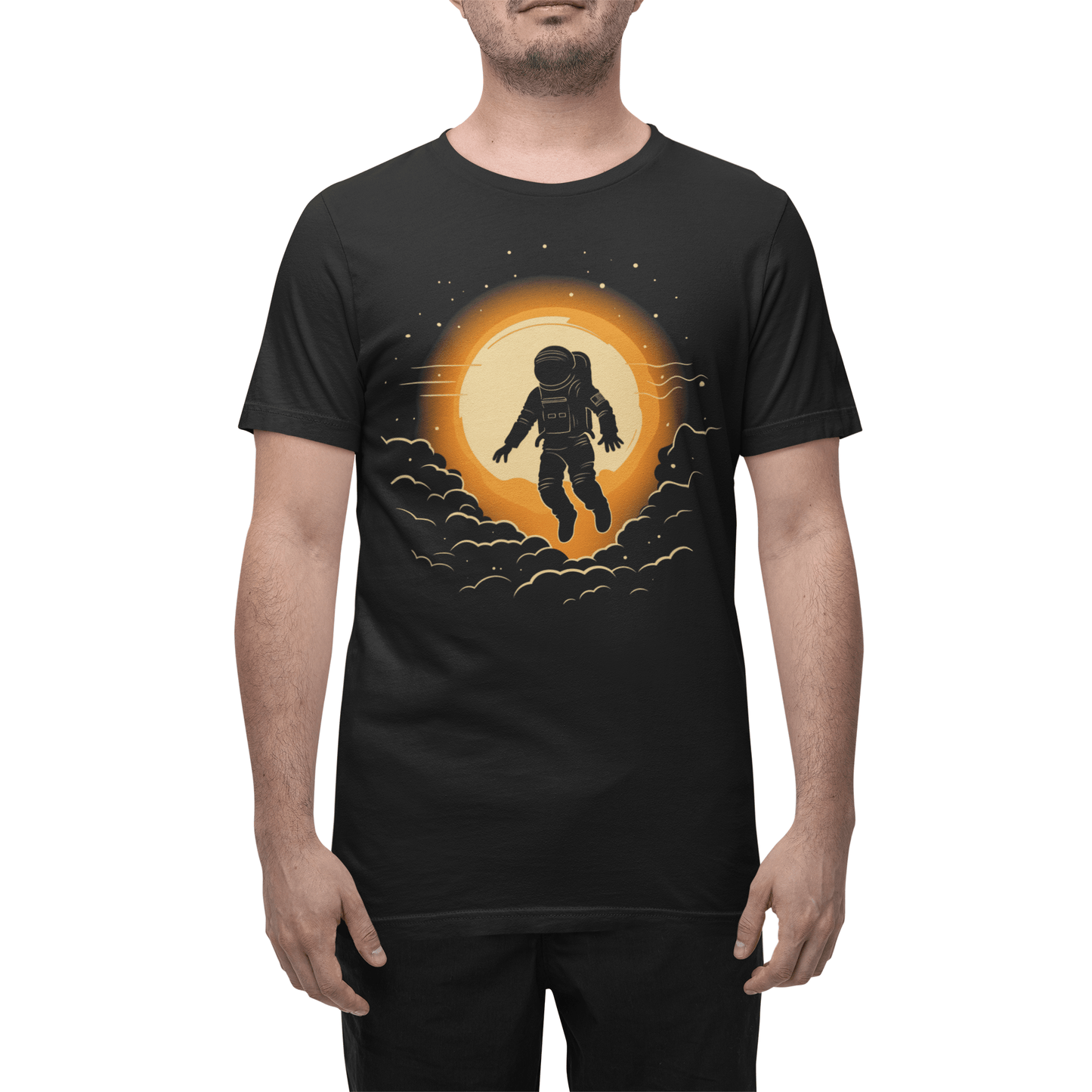 T-Shirt Space Odyssey: Astronaut in Zero Gravity T-Shirt