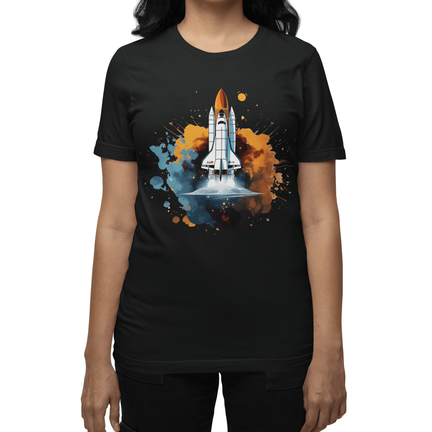 T-Shirt Space Shuttle Color Splash T-Shirt