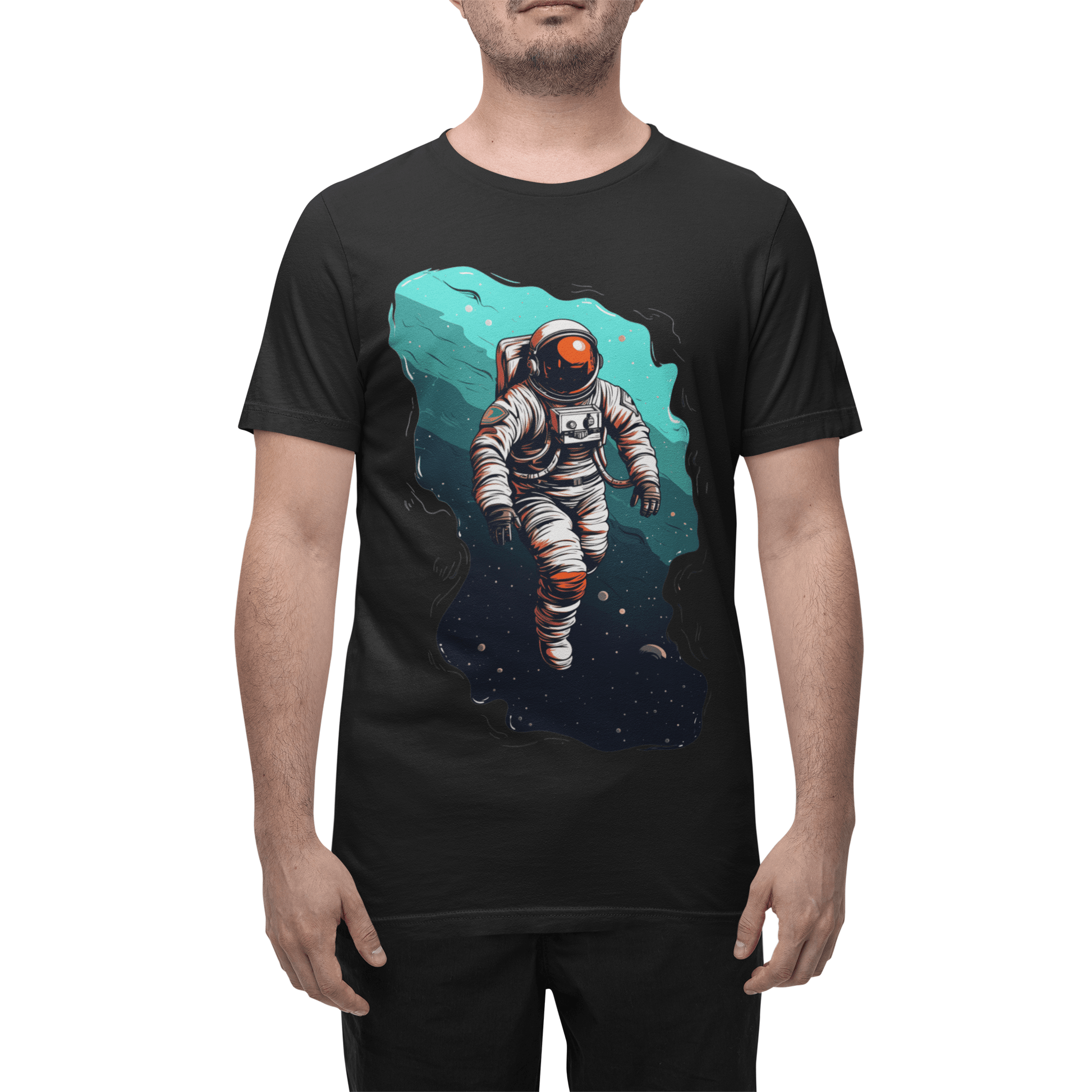 T-Shirt Spacewalker: Astronaut in Stellar Serenity T-Shirt