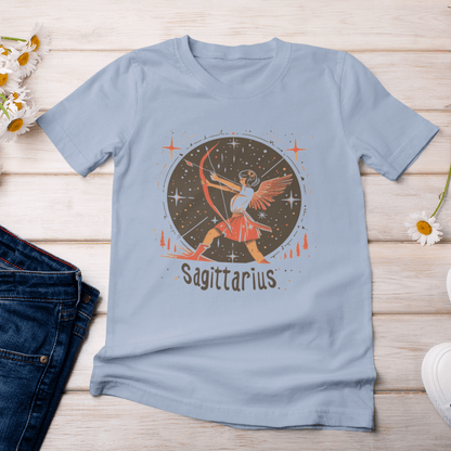 T-Shirt Stellar Archer Sagittarius TShirt: Aim High, Dream Big