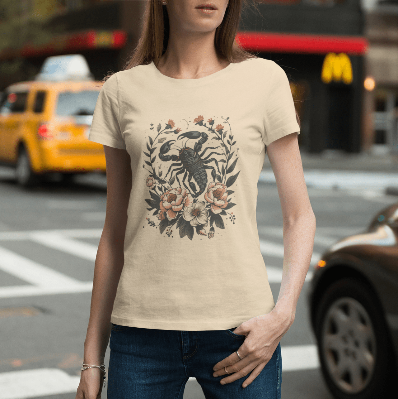 T-Shirt Sting of the Scorpion TShirt: Fierce Scorpio Constellation Artwork