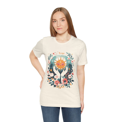 T-Shirt Sunlit Maiden Virgo TShirt: Blossoming with Detail