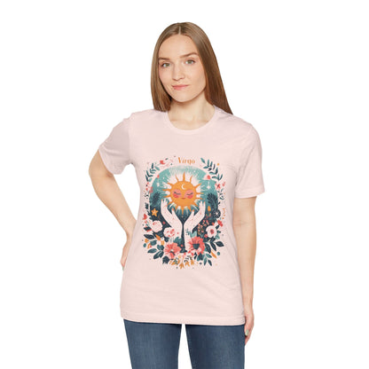 T-Shirt Sunlit Maiden Virgo TShirt: Blossoming with Detail