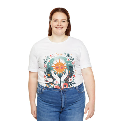 T-Shirt Sunlit Maiden Virgo TShirt: Blossoming with Detail