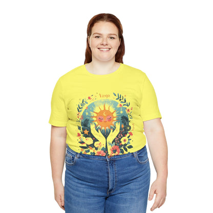 T-Shirt Sunlit Maiden Virgo TShirt: Blossoming with Detail