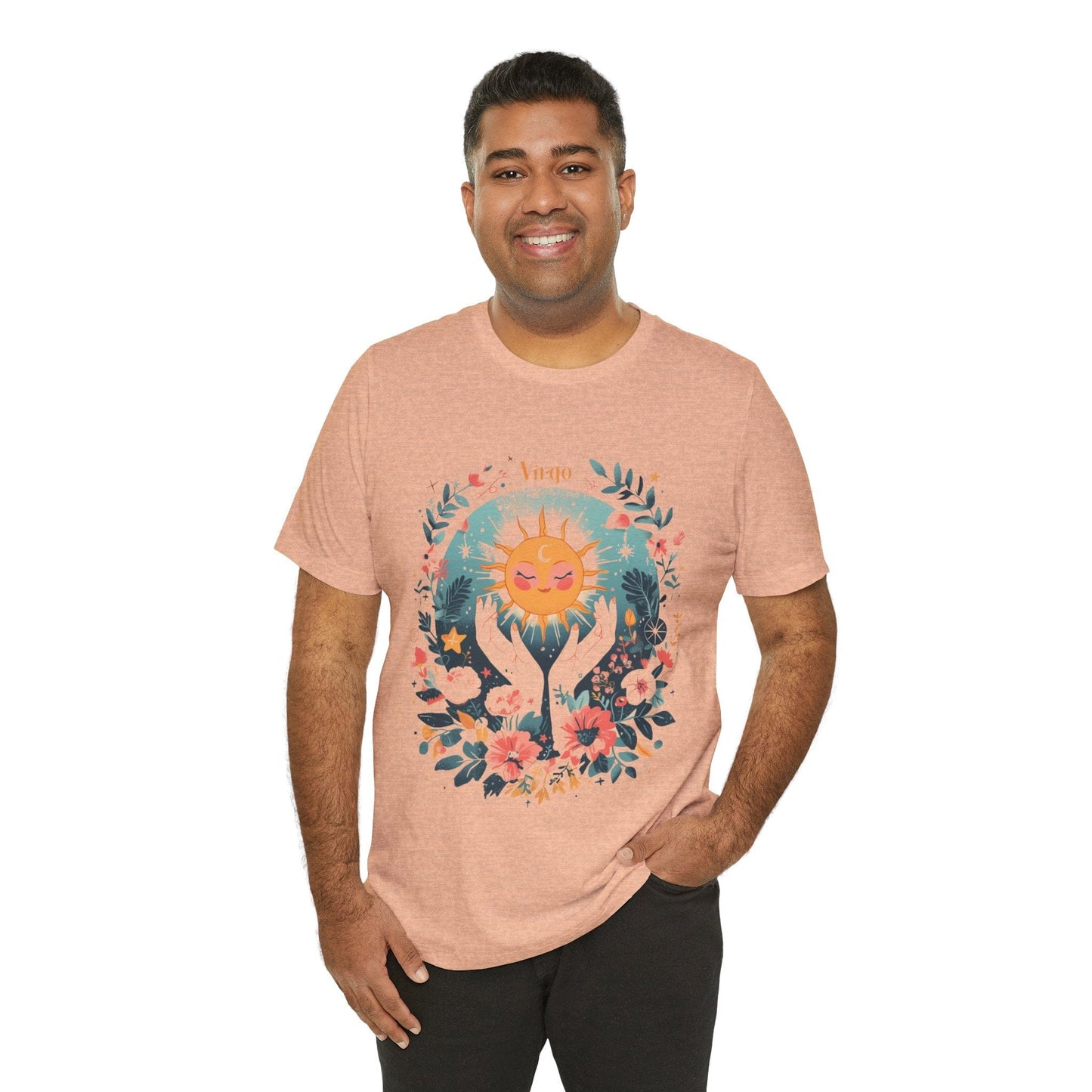 T-Shirt Sunlit Maiden Virgo TShirt: Blossoming with Detail