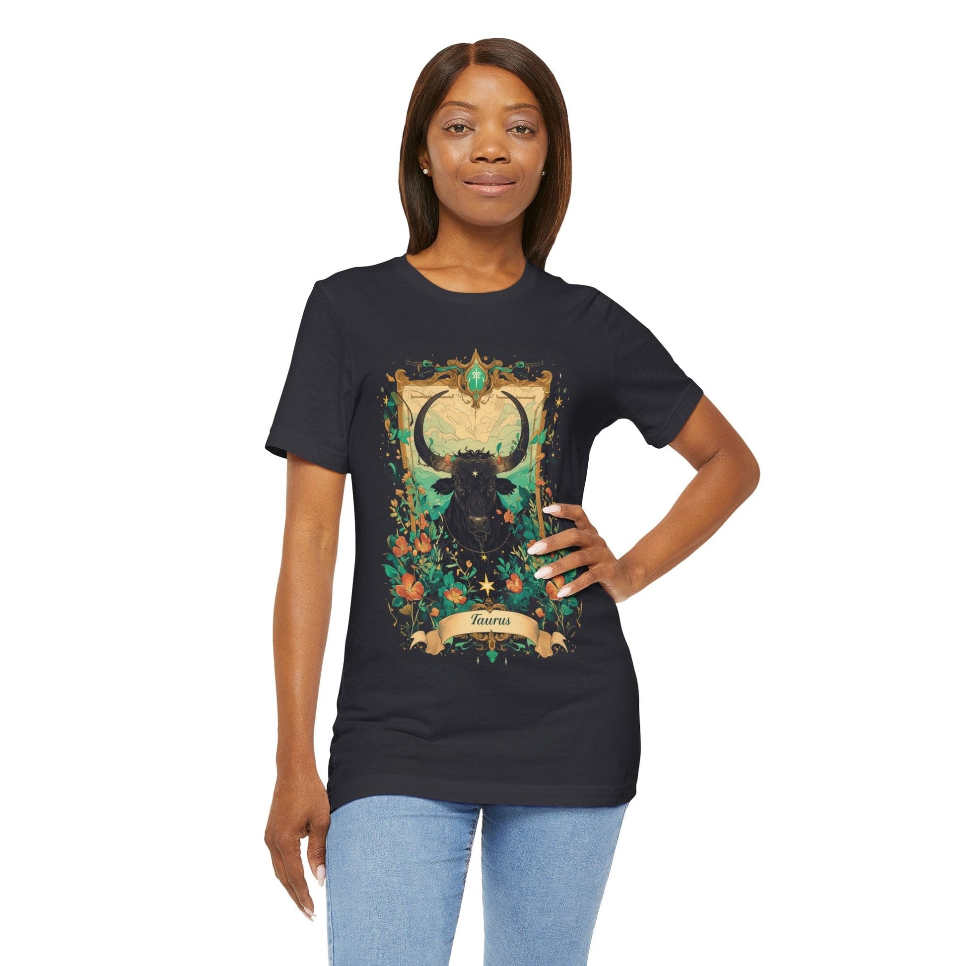 T-Shirt Taurus Blossom: Celestial Garden Astrology T-Shirt