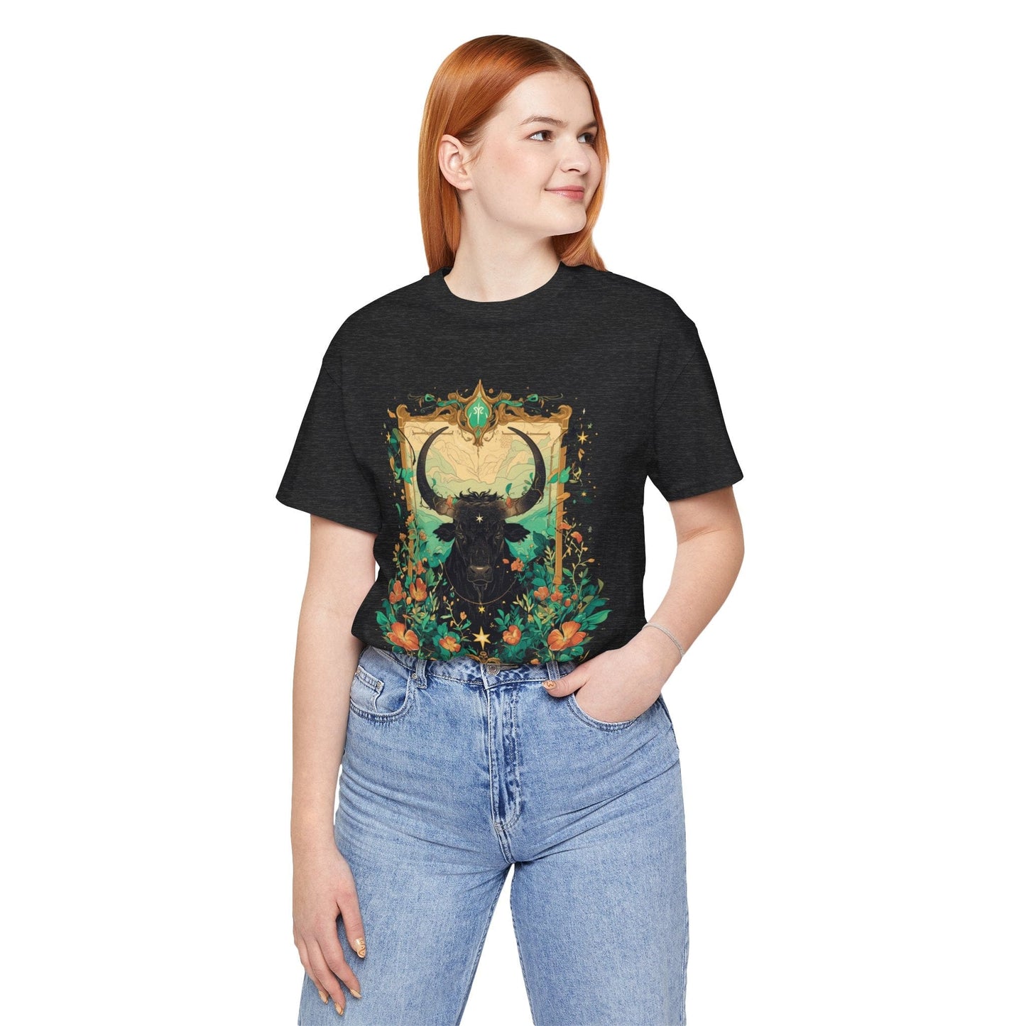 T-Shirt Taurus Blossom: Celestial Garden Astrology T-Shirt