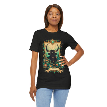 T-Shirt Taurus Blossom: Celestial Garden Astrology T-Shirt