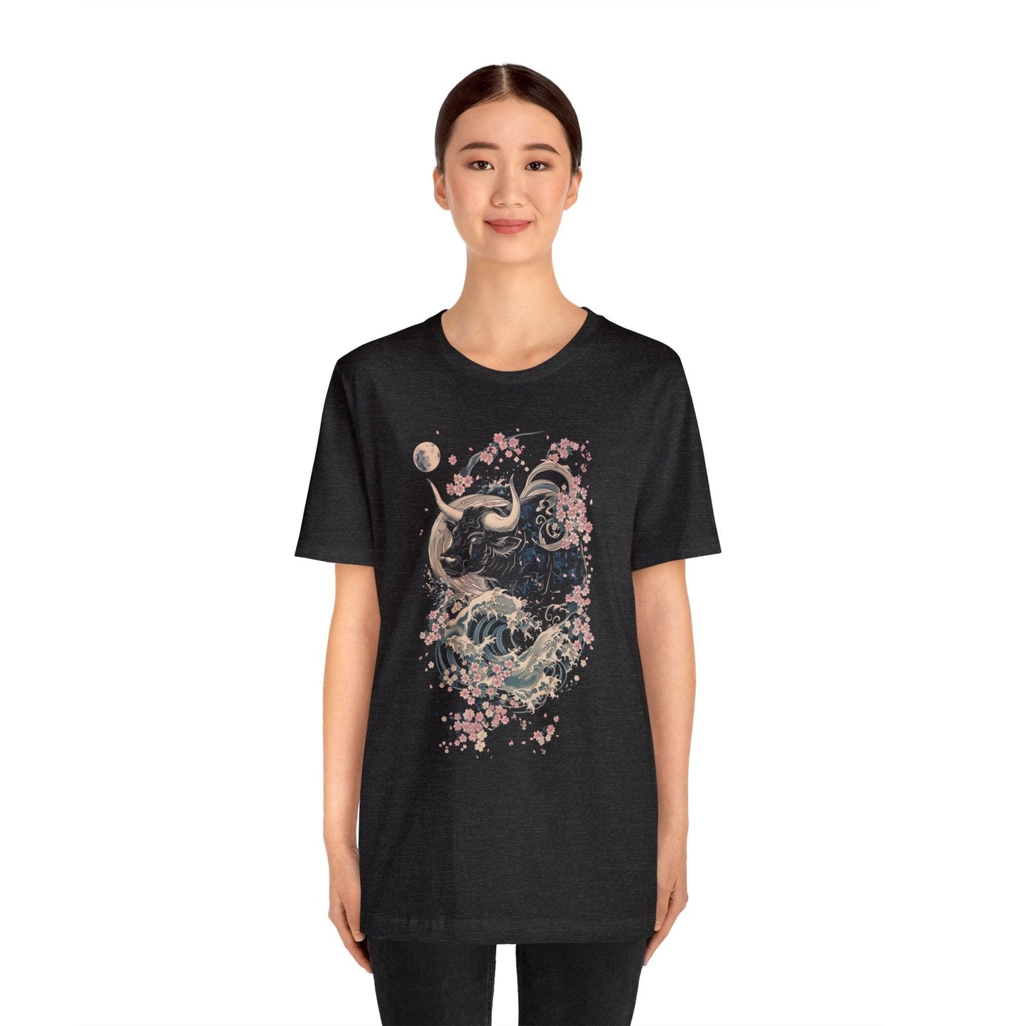 T-Shirt Taurus Floral Wave T-Shirt: Elegance in Motion
