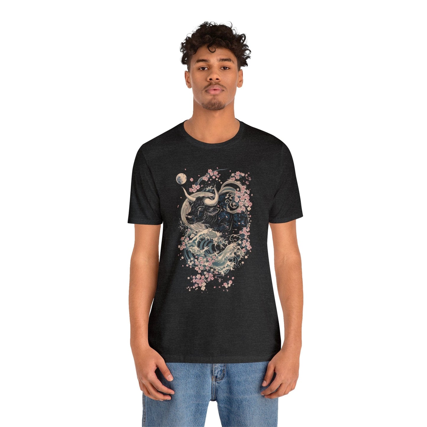 T-Shirt Taurus Floral Wave T-Shirt: Elegance in Motion