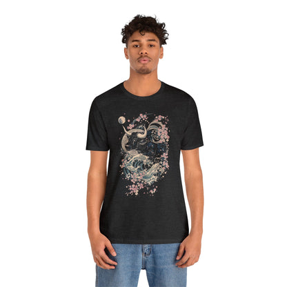 T-Shirt Taurus Floral Wave T-Shirt: Elegance in Motion