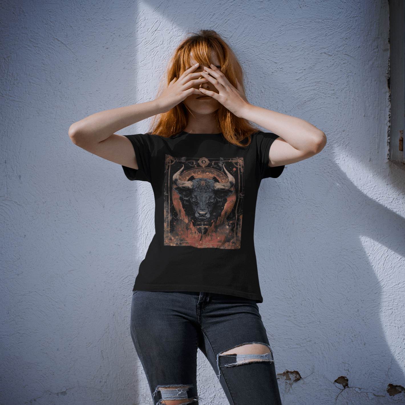 T-Shirt Taurus Gothic Tarot T-Shirt - Halloween Limited Edition