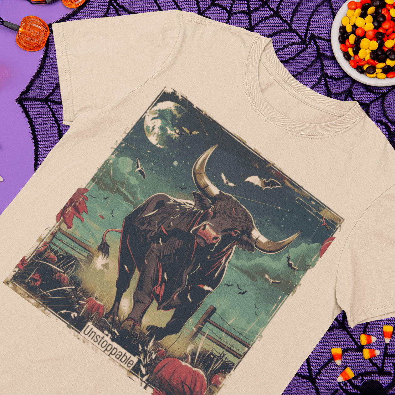 T-Shirt Taurus Halloween Tarot Card T-Shirt - Halloween Limited Edition