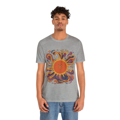 T-Shirt Taurus Sun Reliability Tee: Unyielding Style