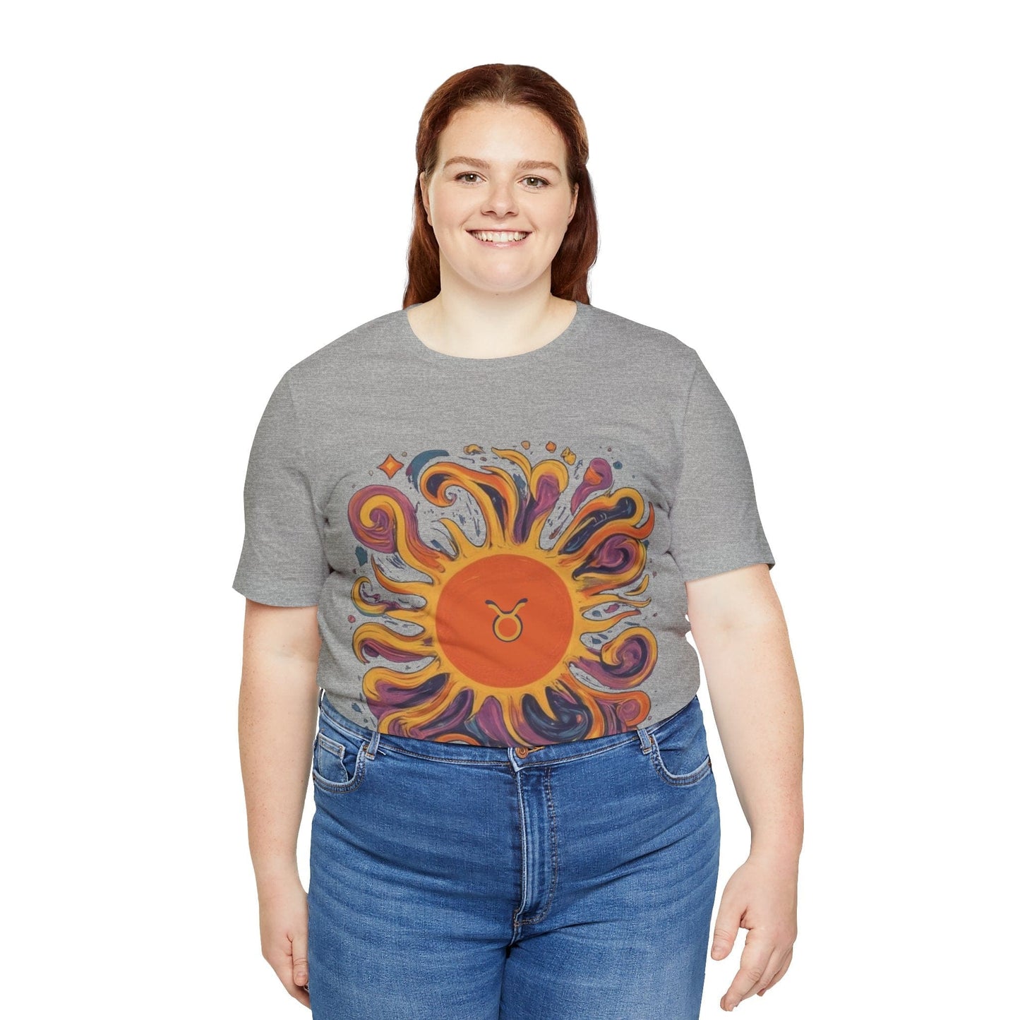 T-Shirt Taurus Sun Reliability Tee: Unyielding Style