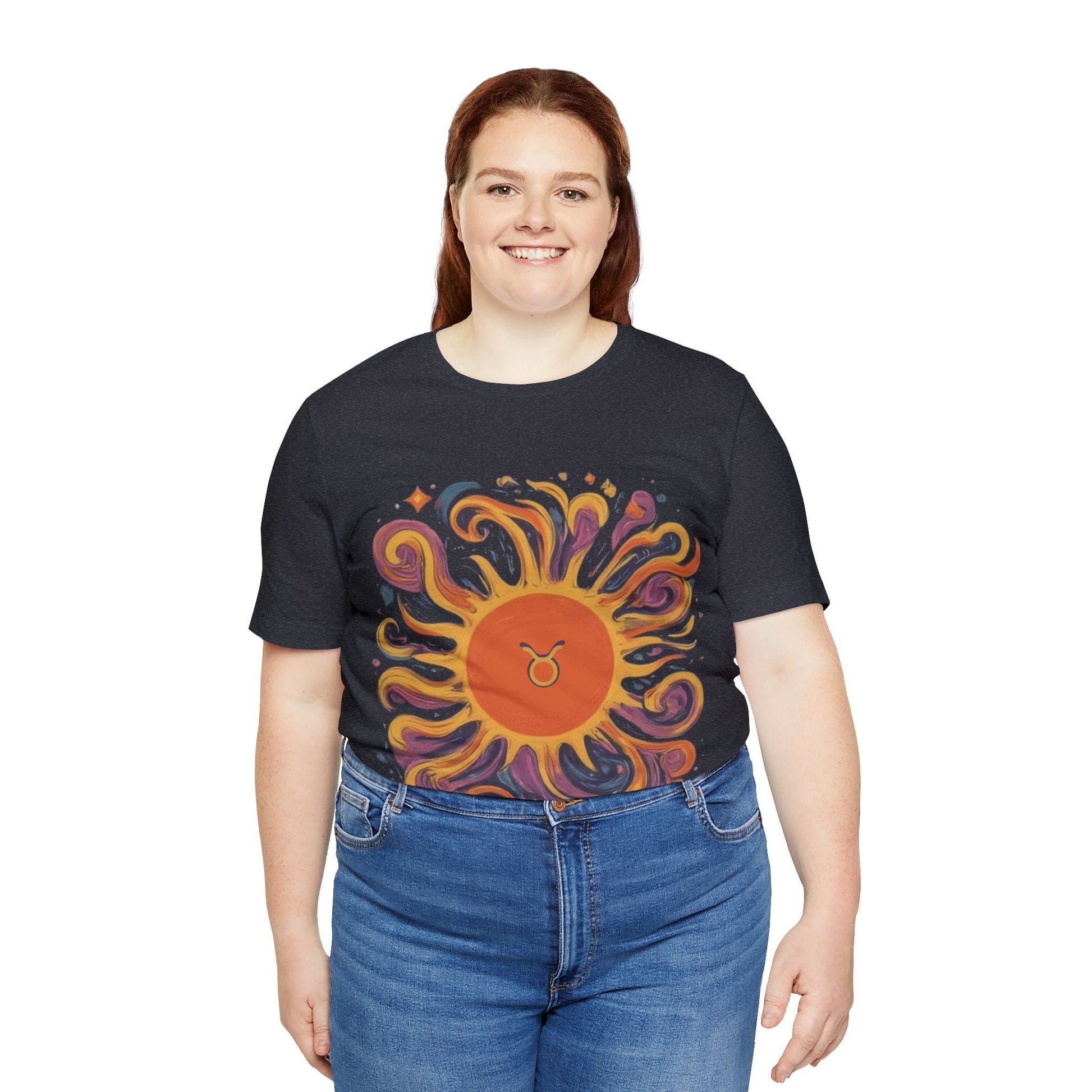 T-Shirt Taurus Sun Reliability Tee: Unyielding Style