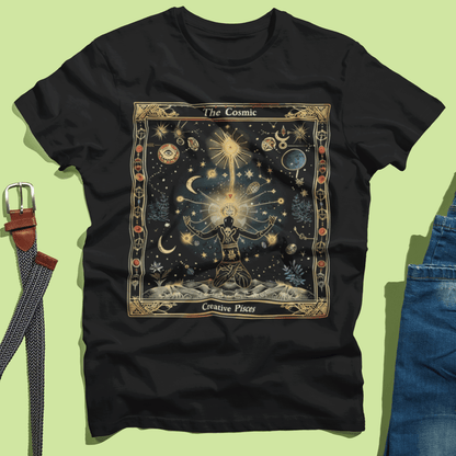 T-Shirt The Cosmic Creative: Pisces Tarot Card T-Shirt