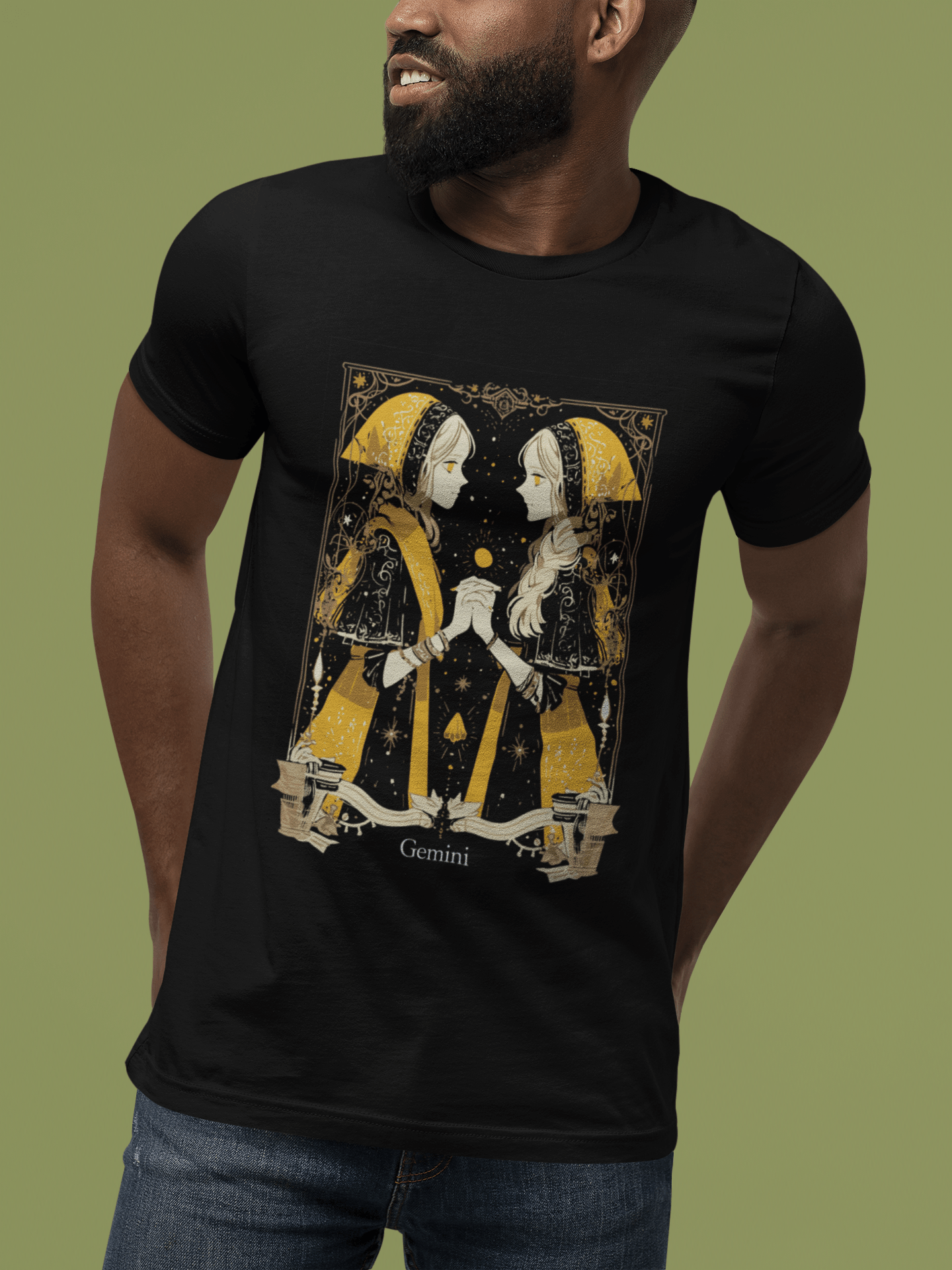 T-Shirt The Curious Twins: Gemini Tarot Card T-Shirt