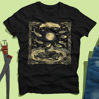 T-Shirt The Dreamer of the Depths: Pisces Tarot Card T-Shirt