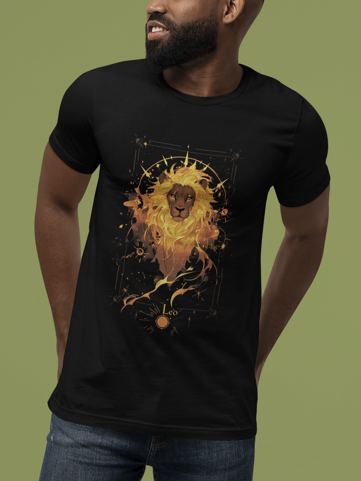 T-Shirt The Fiery Lion: Leo Tarot Card T-Shirt