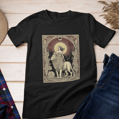 T-Shirt The Lion's Strength Tarot Card Leo T-Shirt