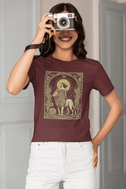 T-Shirt The Lion's Strength Tarot Card Leo T-Shirt