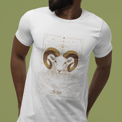 T-Shirt The Minimalist Ram: Aries Tarot Card T-Shirt