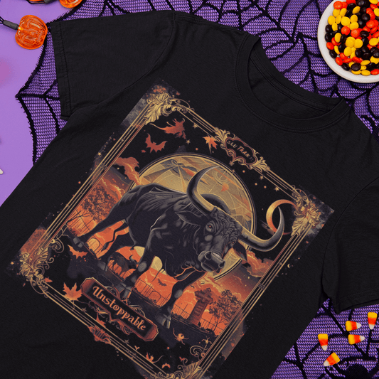 T-Shirt Unstoppable Taurus Tarot Card T-Shirt - Halloween Limited Edition