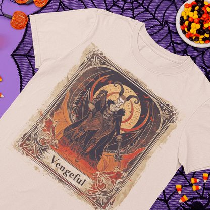 T-Shirt Vengeful Aries - Gothic Tarot Card T-Shirt - Halloween Limited Edition