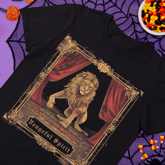 T-Shirt Vengeful Spirit Halloween Leo Tarot Card T-Shirt - Halloween Limited Edition