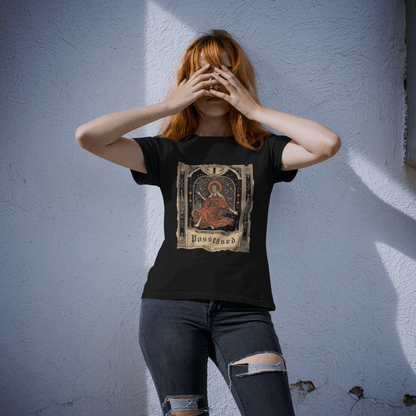 T-Shirt Vintage Possessed Tarot Card T-Shirt - Halloween Limited Edition