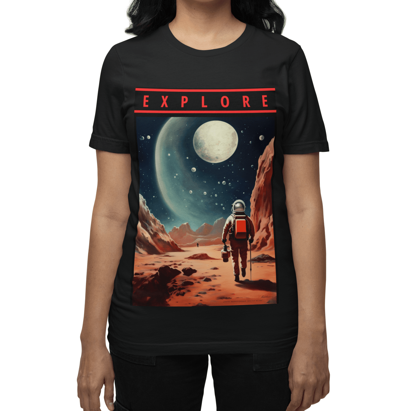 T-Shirt Vintage Space Travel Poster T-Shirt