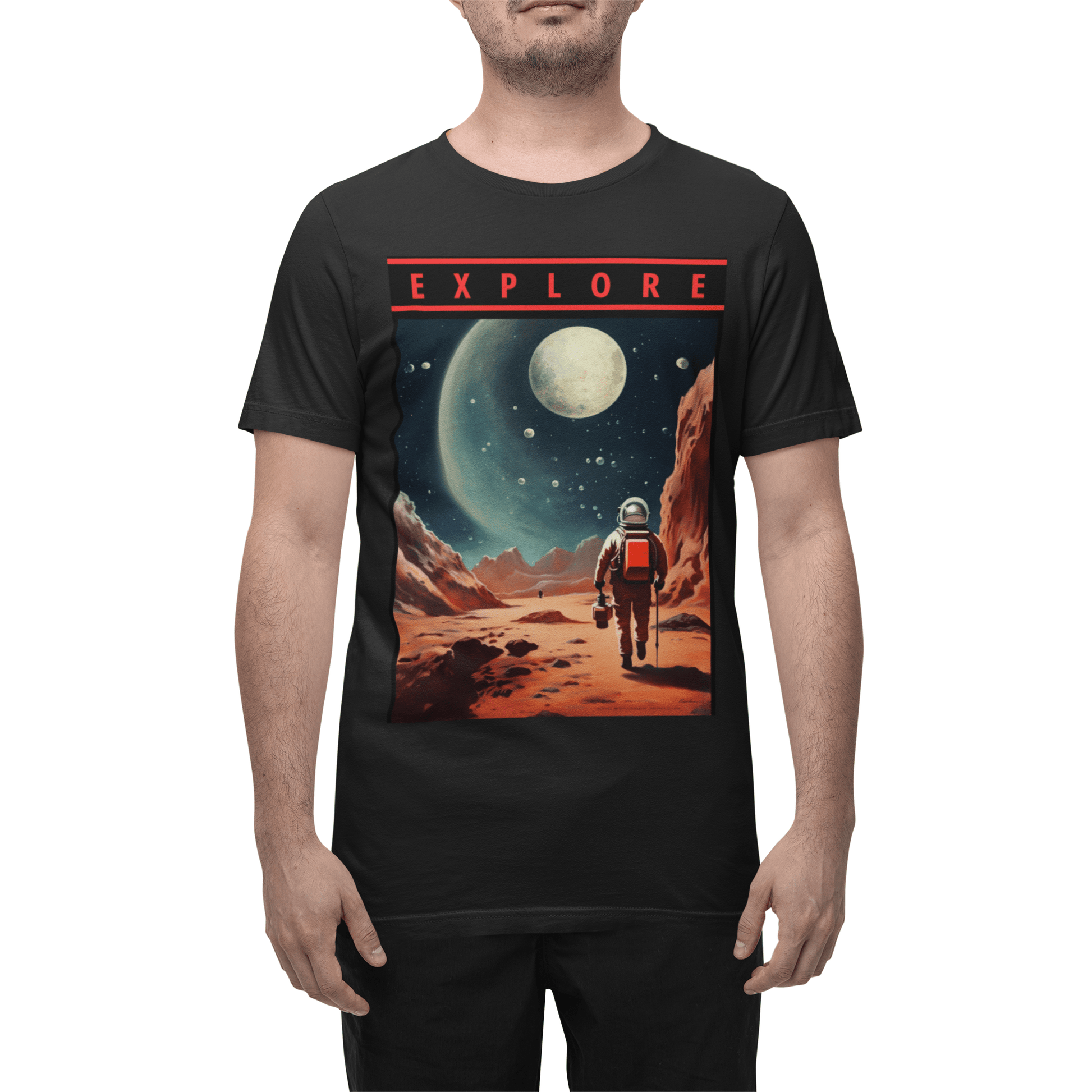 T-Shirt Vintage Space Travel Poster T-Shirt