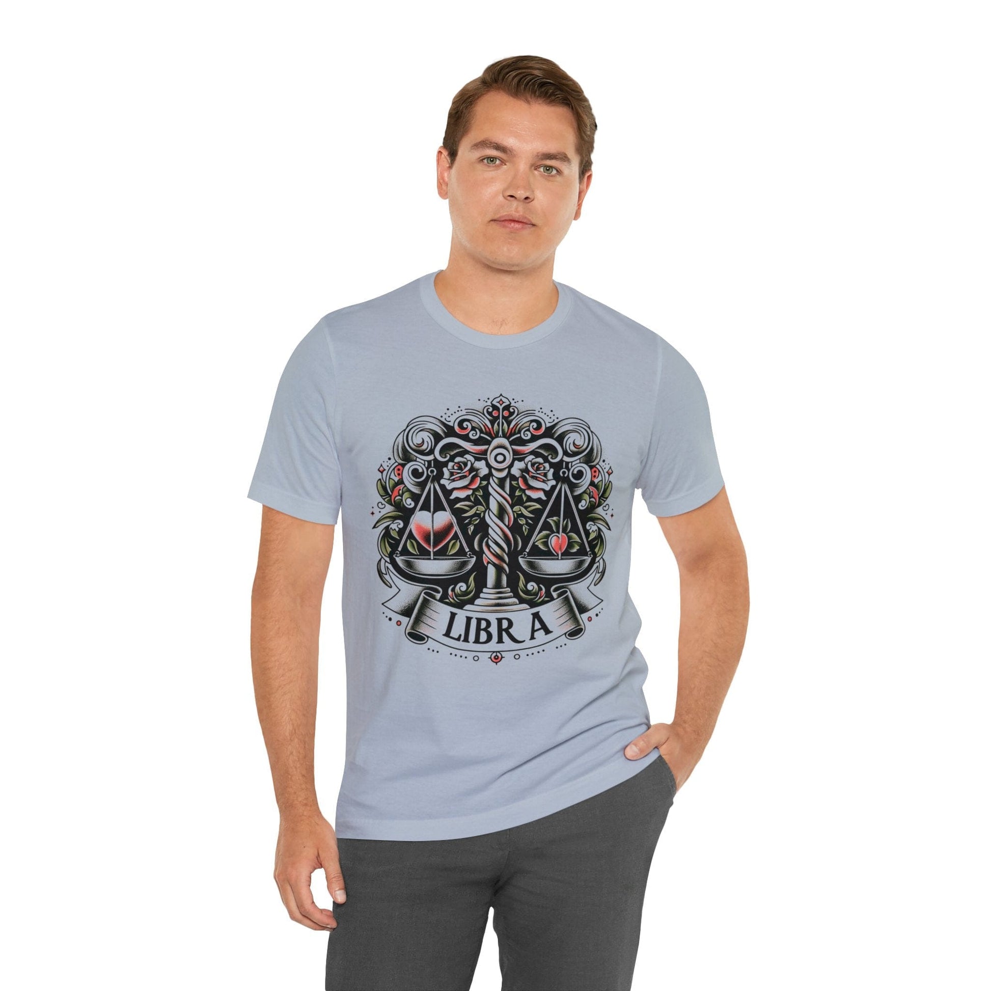 T-Shirt Vintage Tattoo Scales of Justice: Libra T-Shirt