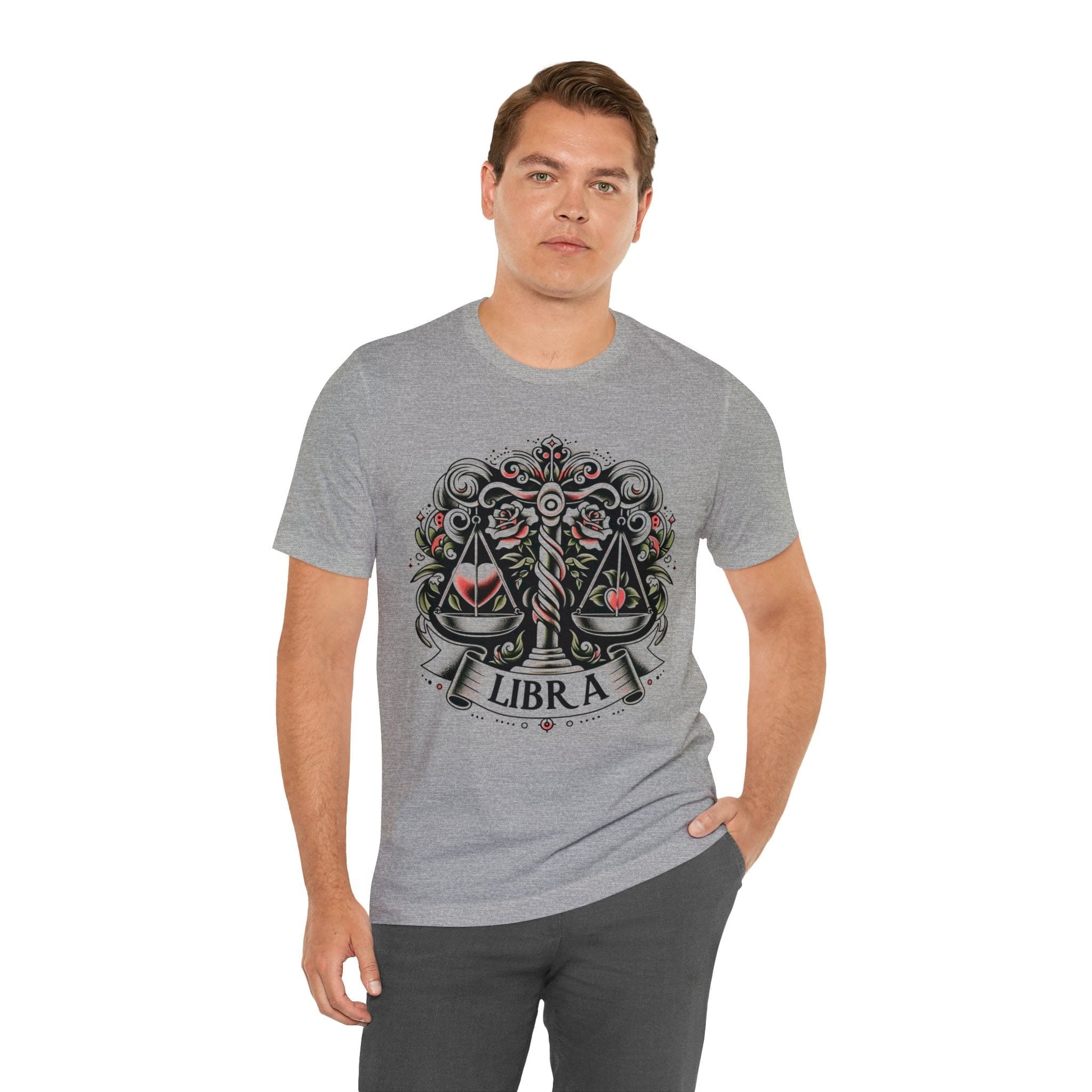 T-Shirt Vintage Tattoo Scales of Justice: Libra T-Shirt