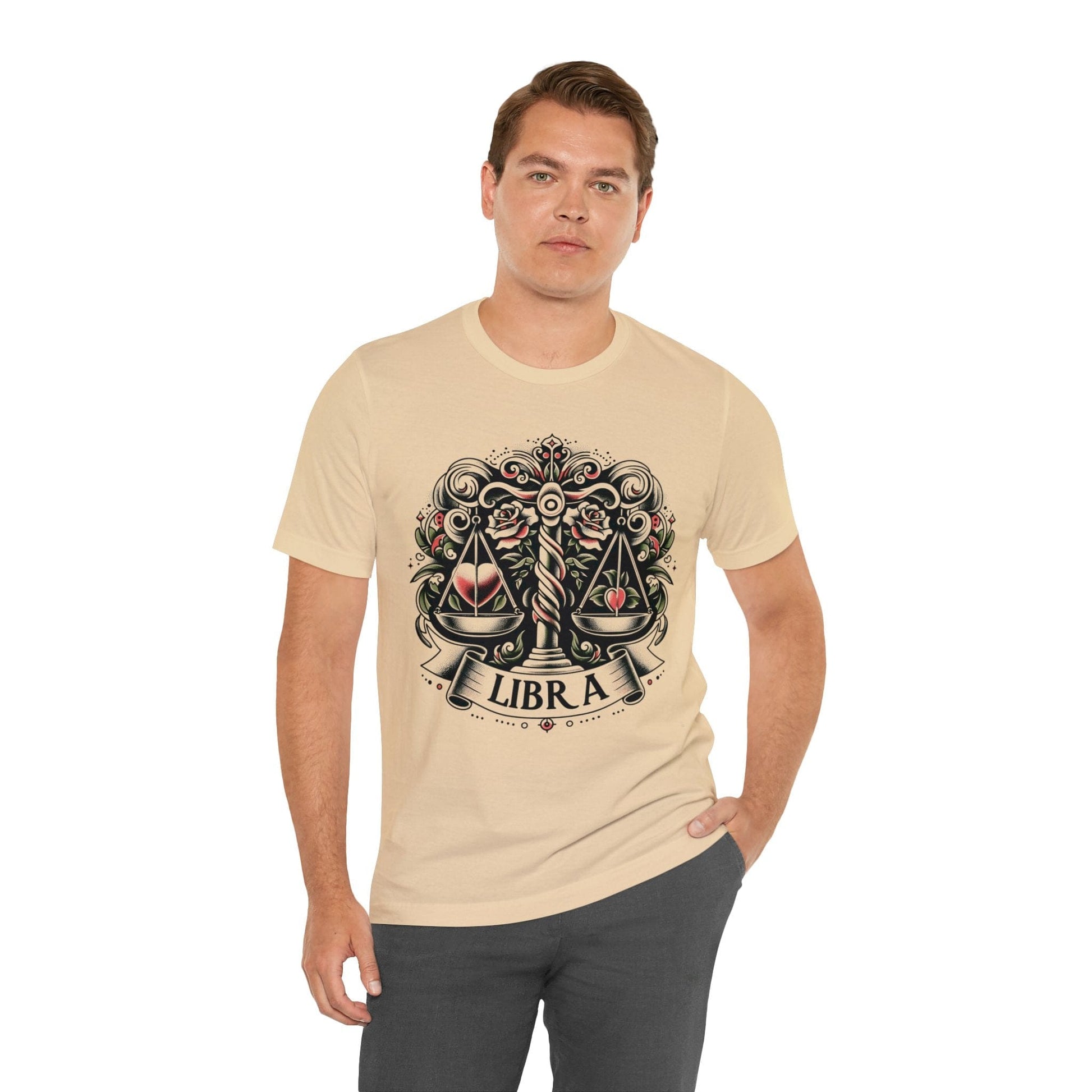 T-Shirt Vintage Tattoo Scales of Justice: Libra T-Shirt