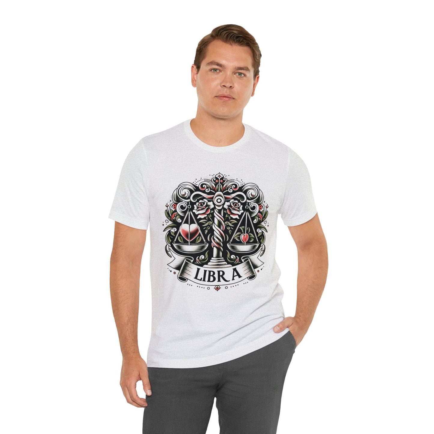 T-Shirt Vintage Tattoo Scales of Justice: Libra T-Shirt