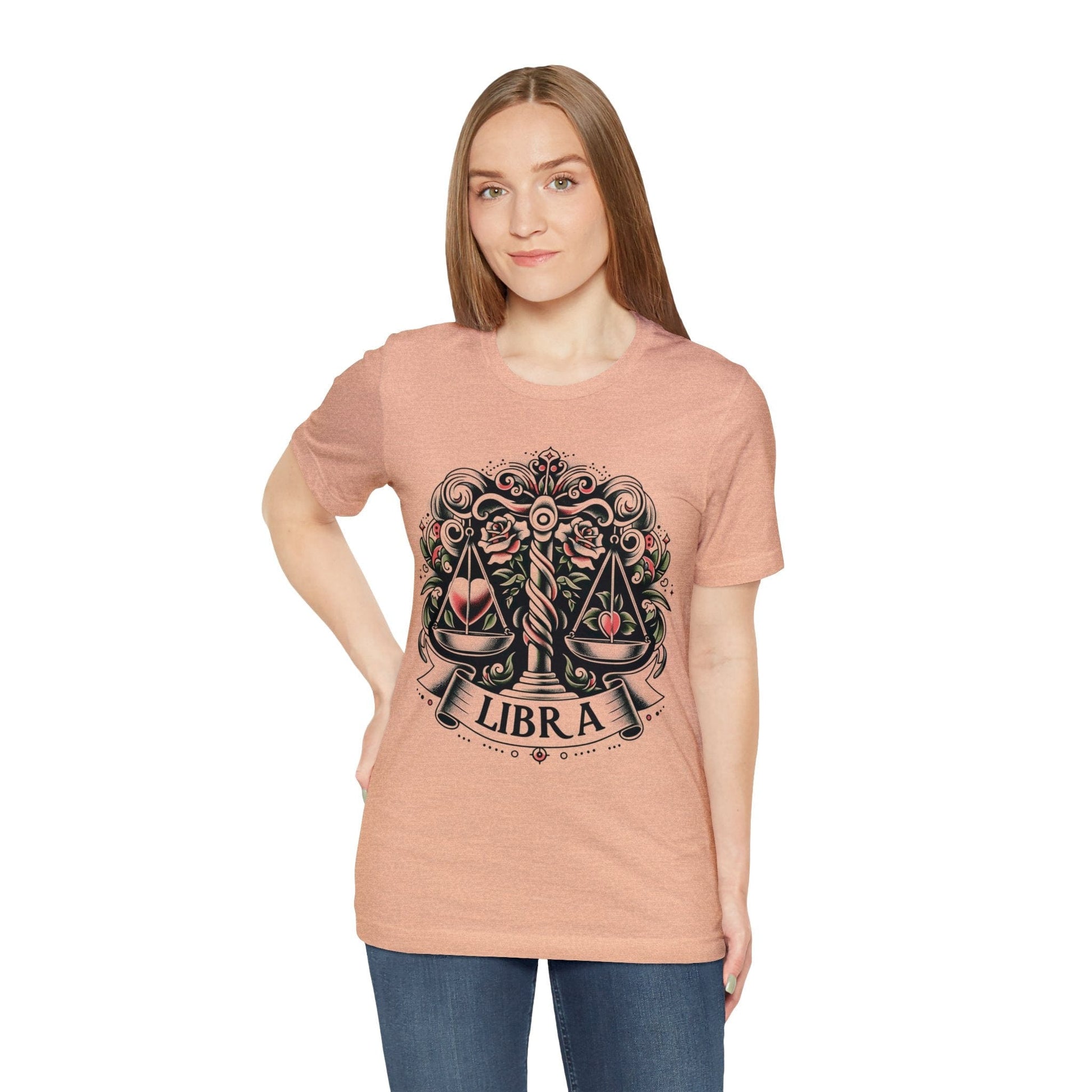 T-Shirt Vintage Tattoo Scales of Justice: Libra T-Shirt