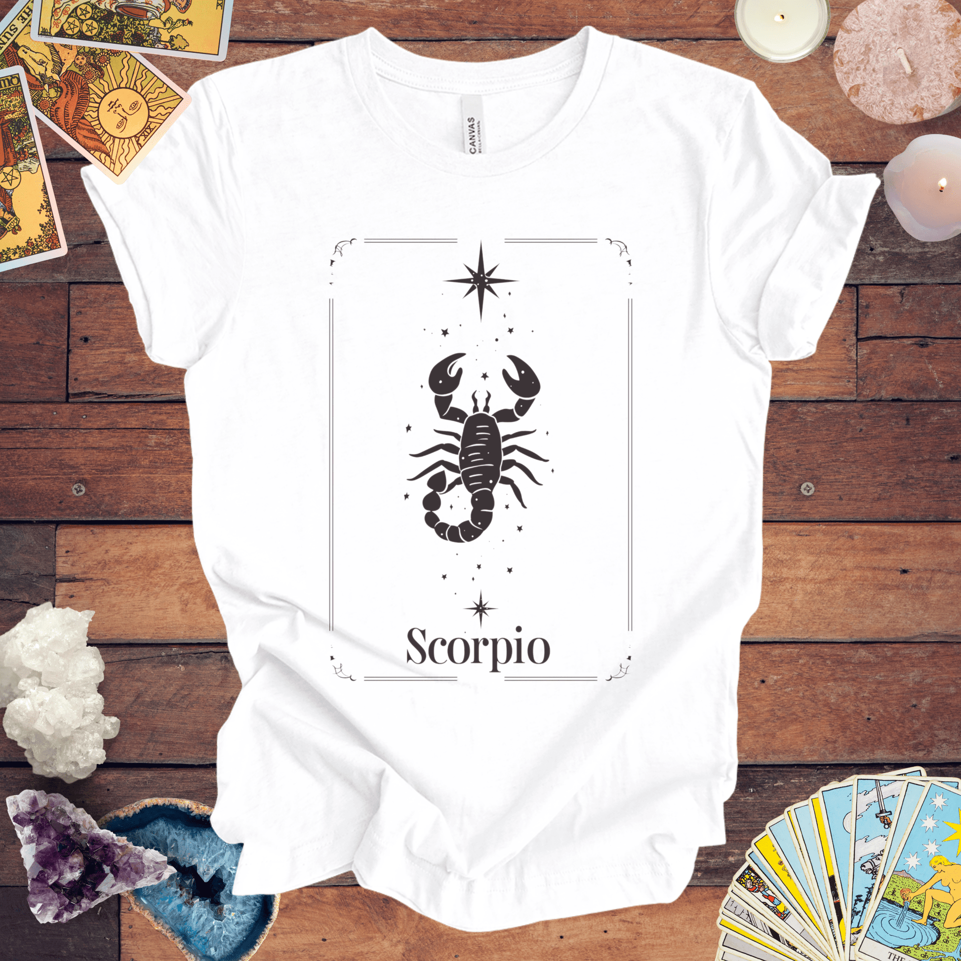 T-Shirt White / S The Intense Stinger: Scorpio Tarot Card T-Shirt