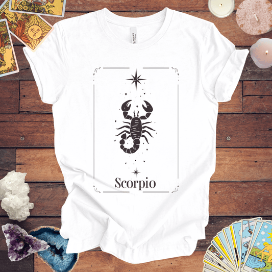 T-Shirt White / S The Intense Stinger: Scorpio Tarot Card T-Shirt