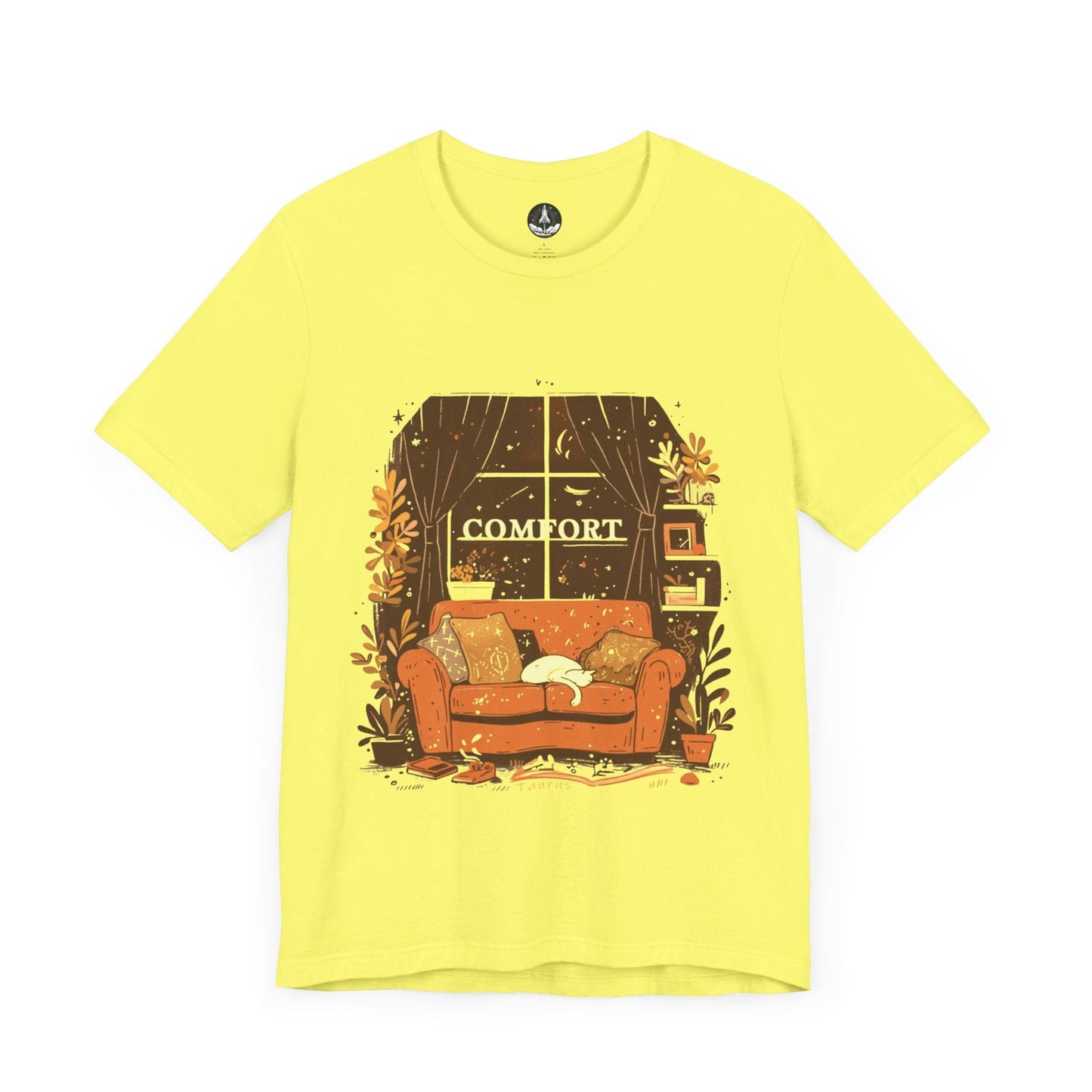 T-Shirt Yellow / S Astrological Comfort: Taurus the Seeker T-Shirt