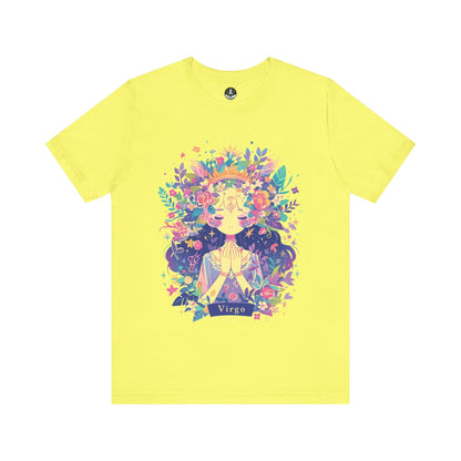 T-Shirt Yellow / S Neon Blossom Virgo TShirt: Luminous Purity