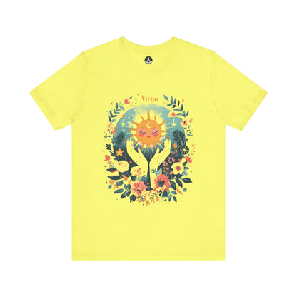 T-Shirt Yellow / S Sunlit Maiden Virgo TShirt: Blossoming with Detail