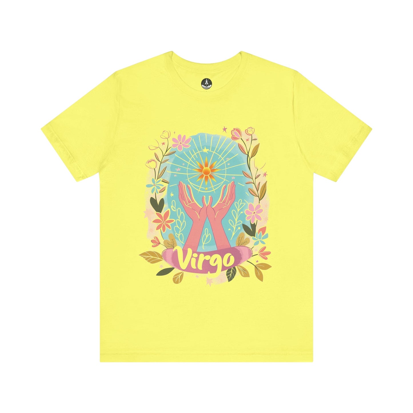 T-Shirt Yellow / S Virgo's Bloom TShirt: Nurturing Nature's Beauty