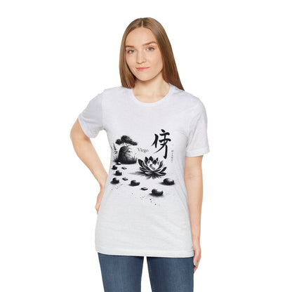 T-Shirt Zen Garden Path: Sumi-e Ink Wash Design Virgo T-Shirt